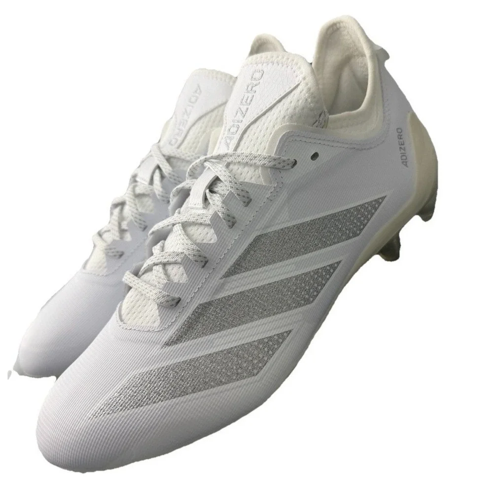 Adidas Men's Adizero White Silver Electric.1 Football Soccer Cleats Size 11 New